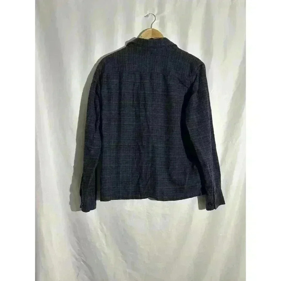 Banana Republic Women's Plaid Flannel Shirt Jacket Size Medium Blue/Green - Picture 10 of 11